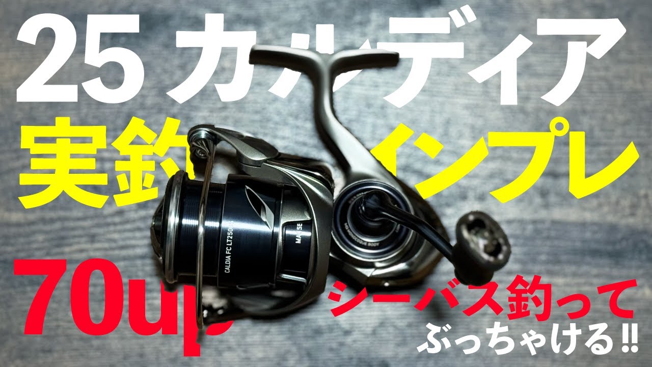 25カルディア】70upのシーバス釣った実釣レビュー!! - YouTube