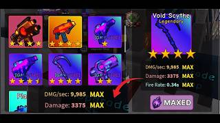 Max VOID SCYTHE Showcase in Survive Zombie Arena GALACTIC UPDATE | Roblox