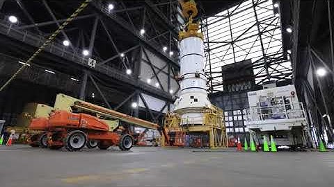 Artemis II Moon rocket begins stacking operations!! #shortvideo #space #nasa #artemis #viralvideo