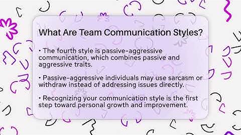 What Are Team Communication Styles? - The Personal Growth Path