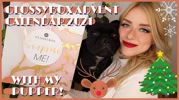 🎄🎁🐶 STAFFY HELPS WITH FRENCH GLOSSYBOX ADVENT CALENDAR 2021 UNBOXING | SLAVIC CHIC