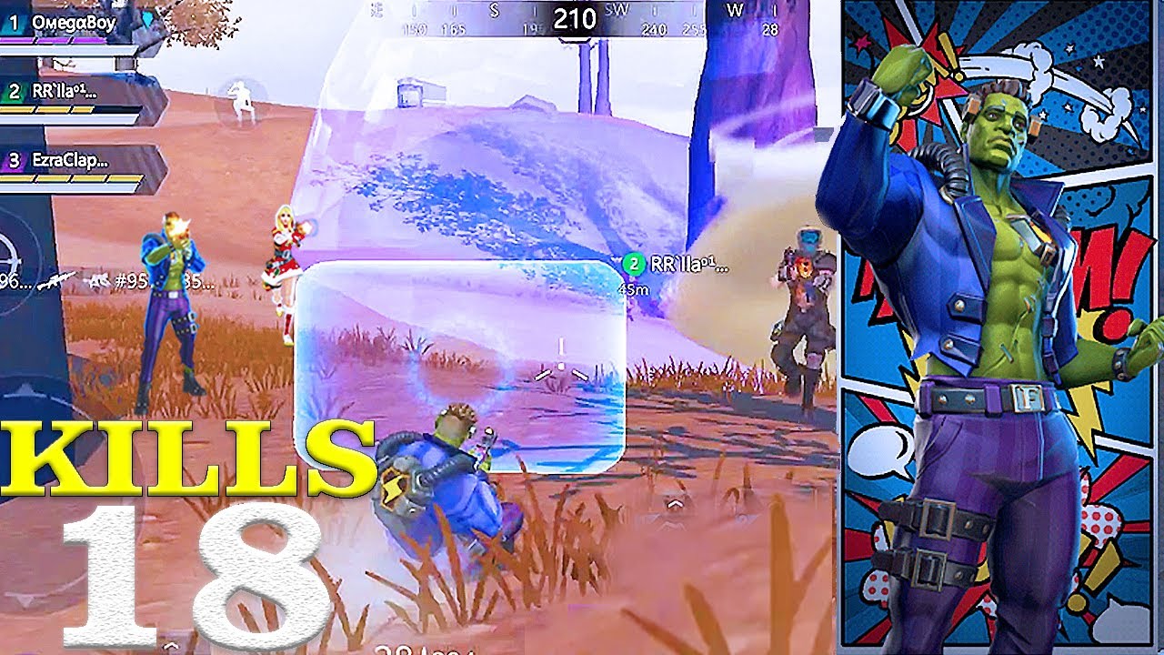 Best Sliding Kill Tactic | Omega Legends 18 Kills Gameplay Trio vs Trio l  Man-Made Monster Skin