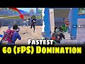 Fastest 60(FPS) Domination 🔥|| Aggressive 1vs4 Clutches || BGMI