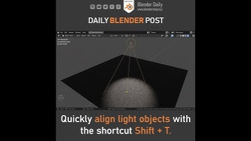 How to quickly align Lights in Blender