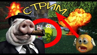 Типичный стрим с нулём зрителей - Мистер Хрякс играет в Майнкрафт а4