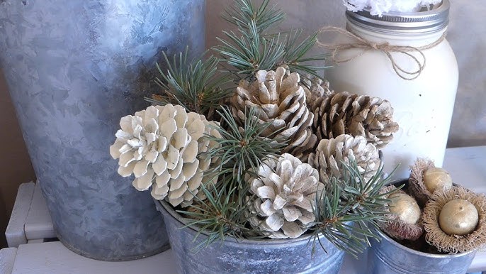 Posed Perfection: DIY Snow Frosted Pine Cones Tutorial