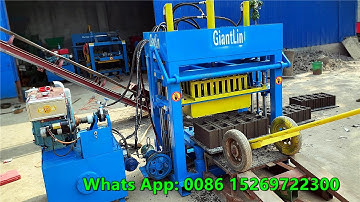 QT4-30 diesel engine hydraulic press cement hollow brick making machine for sale