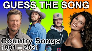Guess The Song | COUNTRY SONGS From 1991 to 2021 | Music Quiz