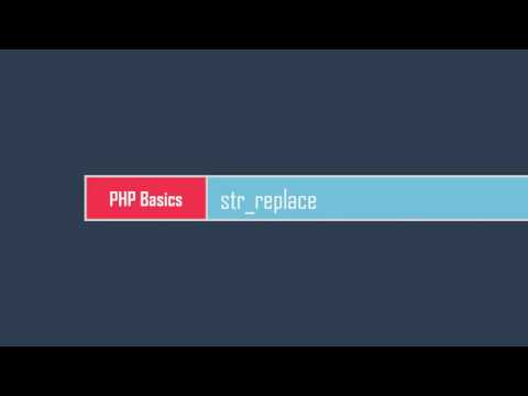 str_replace php  New 2022  PHP Basics: String functions - str_replace