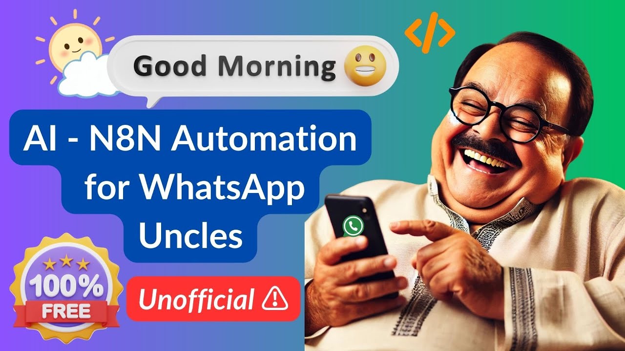 AI + n8n : The Ultimate WhatsApp Automation for Indian Uncles! 🤖 | Full Step-by-Step Code