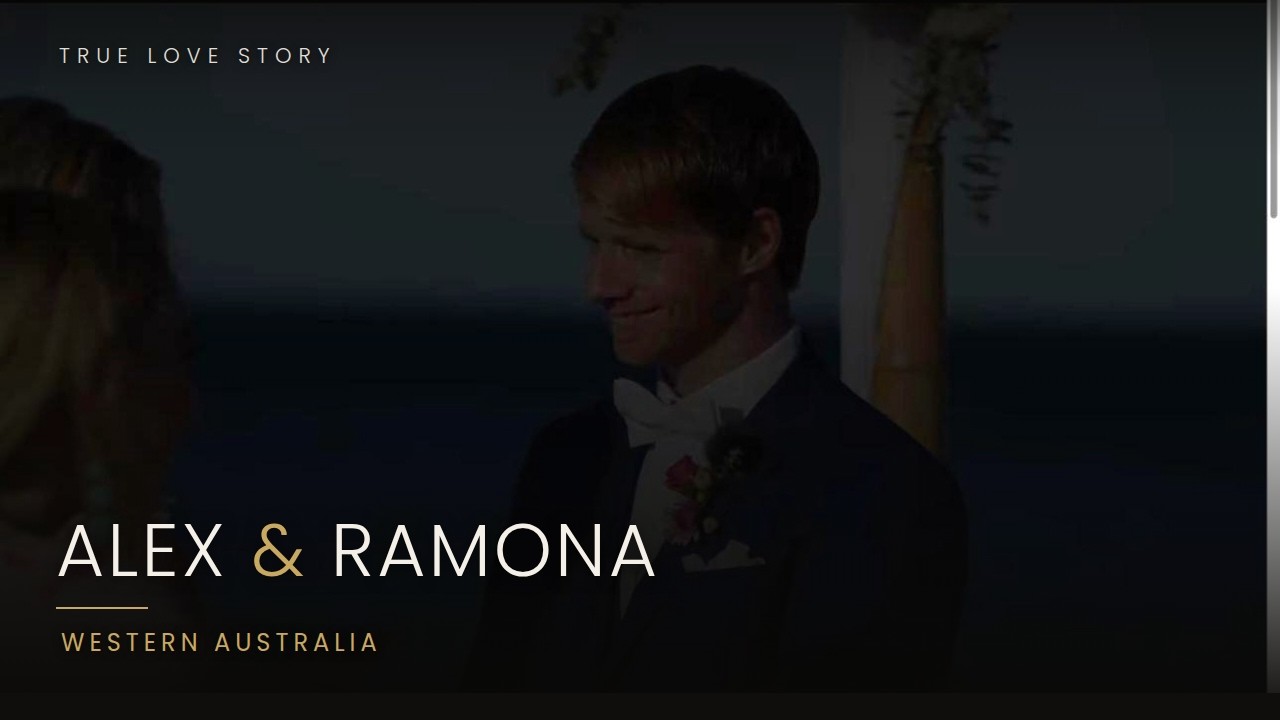 Alex and Ramona wedding film still
