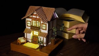 How to Make Miniature House for $0 | Chinese Style House Using Cardboard | Relaxing ASMR Tutorial