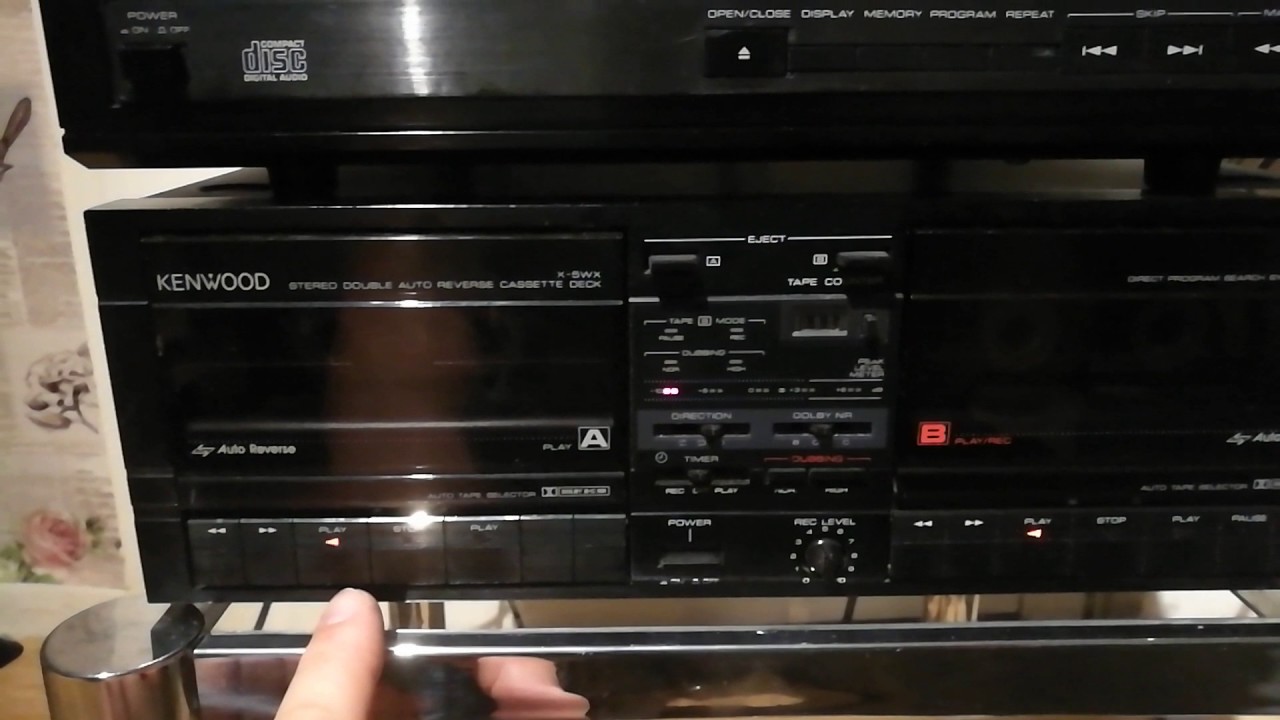 Kenwood double auto reverse cassette deck X-5Wx test - YouTube