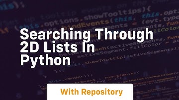 Searching through 2d lists in python