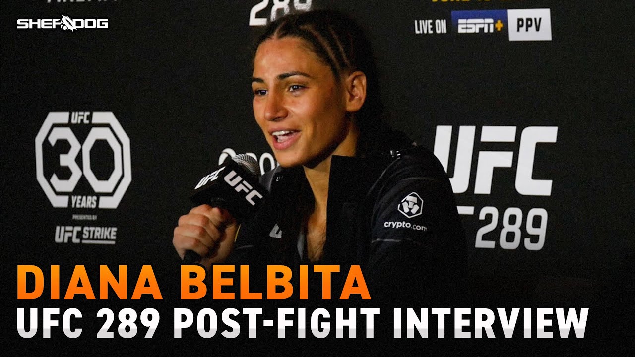 UFC 289: Diana Belbita reacts to Maria Oliveira win | Post Fight ...