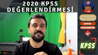 Şok Olduk 2020 Kpss Değerlendirmesi