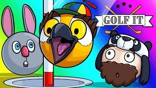 Golf-it Funny Moments - Panda Forgets to Hit Record!