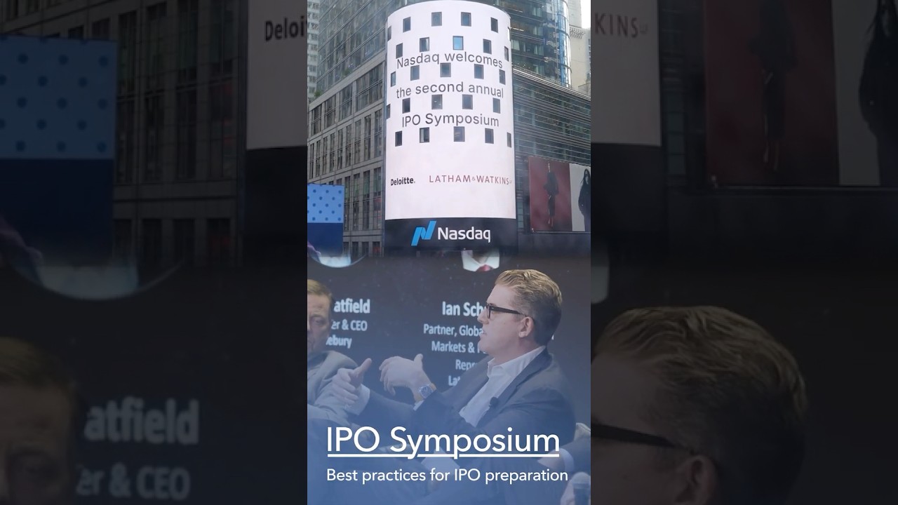 Ian Schuman at Latham and Deloitte’s US IPO Symposium at Nasdaq