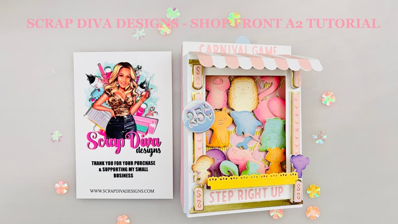 Scrap Diva Designs Shop Front A2 tutorial ScrapDiva29 papercraft 