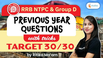 5:30 PM - RRB NTPC | Reasoning by Ritika Tomar | Target 30/30 Previous Year Questions with Tricks