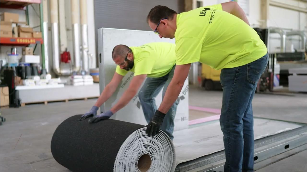 USG Levelrock® Underlayment and Sound Mat over STRUCTOCRETE® Panels