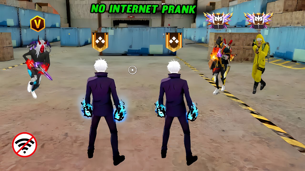 Lone Wolf No Internet Prank 🤣| FREE FIRE FUNNY GAMEPLAY | REVOX FF