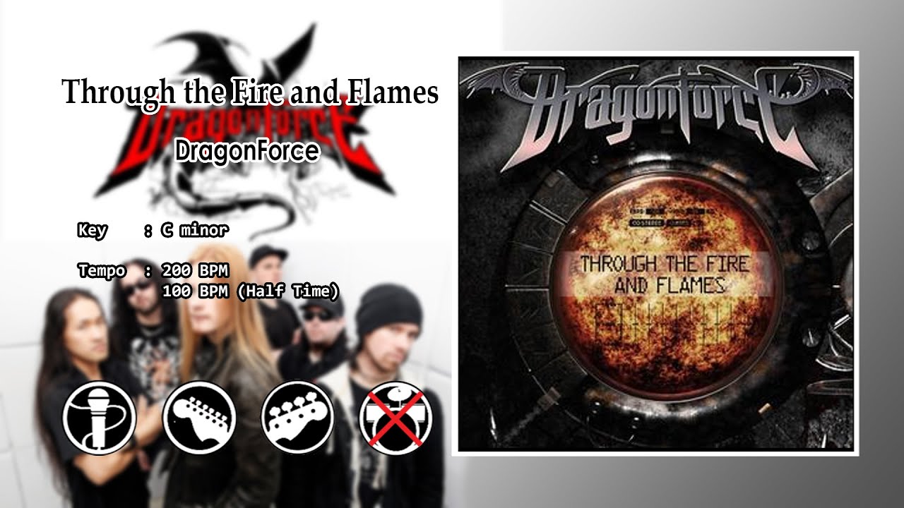 Dragonforce Through The Fire And Flames Album DragonForce - Through the Fire and Flames (Backing Track - No Drum