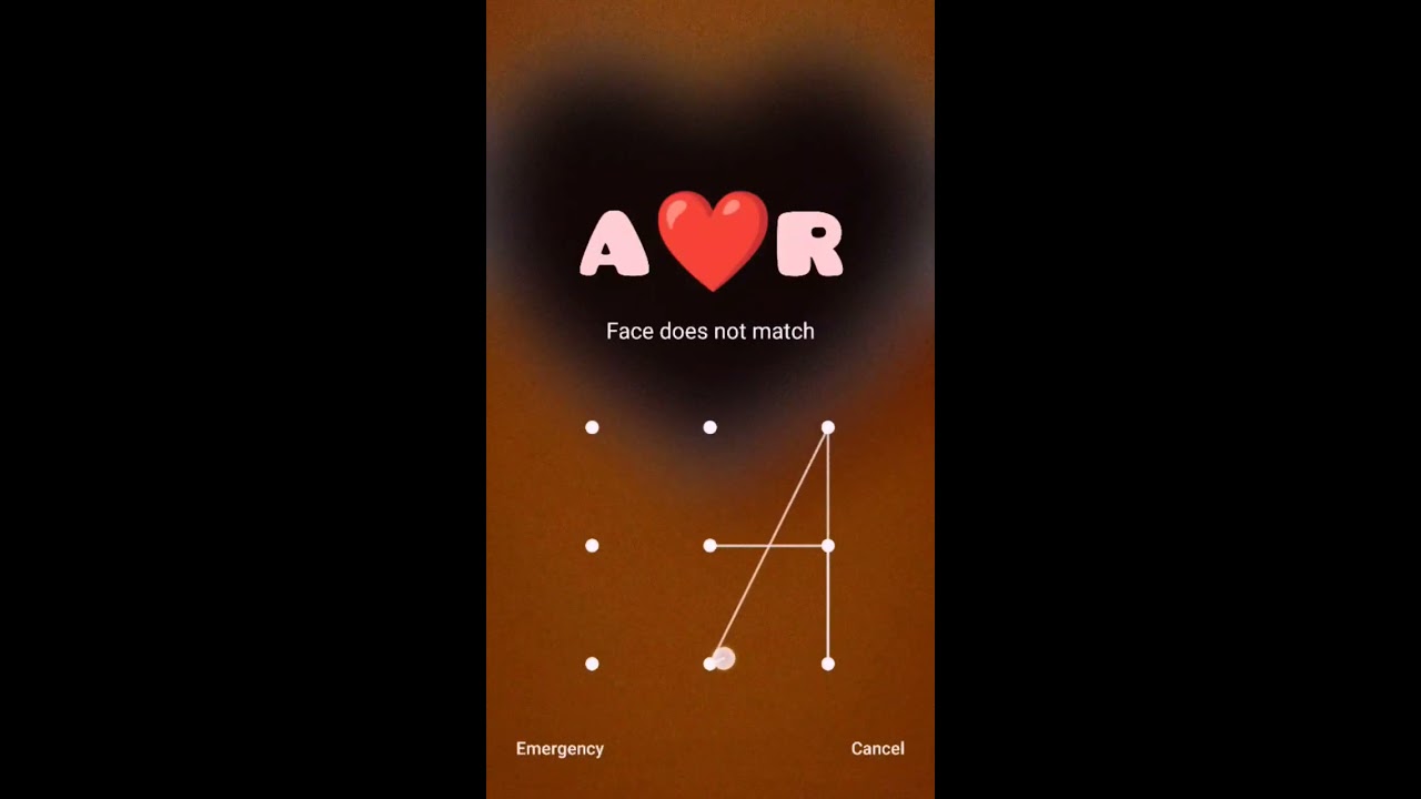 A Love R Pattern Lock Phone Status