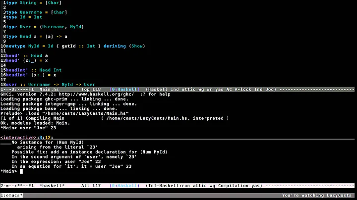 Haskell Tutorial - Ep #5 - LazyCasts - type, newtype and data