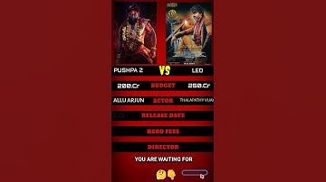 LEO VS PUSHPA 2🤯 Epic Comparison#youtubeshorts #shortsvideo #shorts