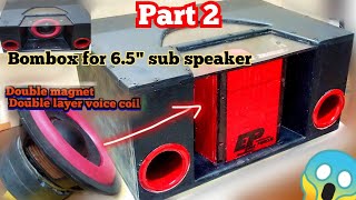 part 2) make a box for the sub speaker that I modified and test