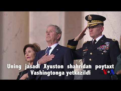 Video: Jorj Bush terakt qurbonlari xotirasiga gulchambar qo'ydi