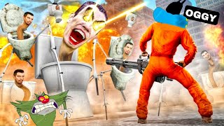 OGGY BECAME CAMERMAN VS SKIBIDI TOILETS ARMY FIGHT CHALLENGE IN ROBLOX