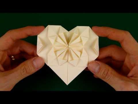 How To Fold An Origami Heart With A Starburst Pattern