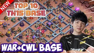 [ TOP 10 ] BEST TH15 WAR BASE  CWL BASE || TH15 WAR BASE WITH COPY LINK || TH15 ANTI THREE STAR BASE