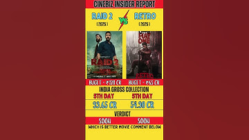 Raid 2 VS Retro Movie Box Office Collection| Raid 2 & Retro Day 5 - Collection