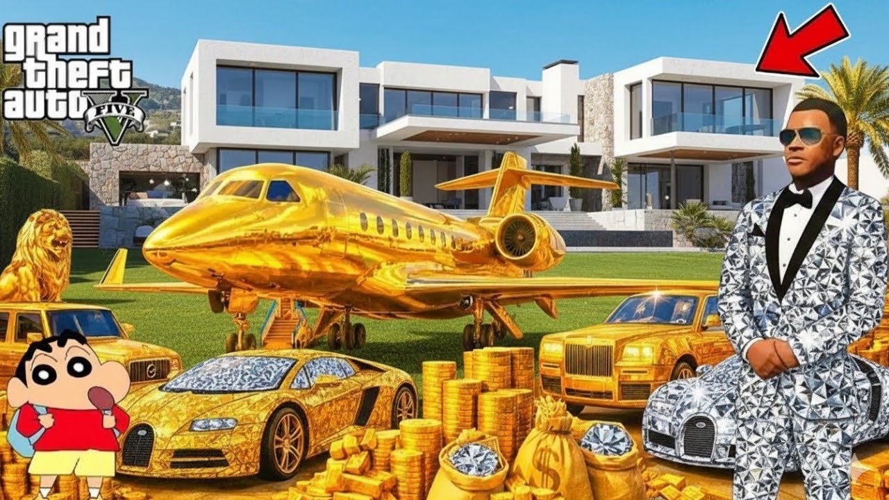 GTA5's CRAZIEST Car Showdown Franklin vs Shinchan Billionaire Challenge