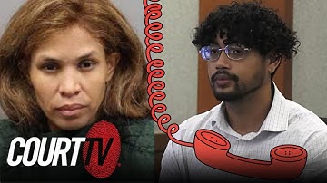 Gevangenisoproep tussen moordverdachte Devyn Michaels en haar echtgenoot gespeeld in de rechtbank