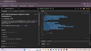 3177 Find the Maximum Length of a Good Subsequence II | leetcode | contest 132 | solved | java |