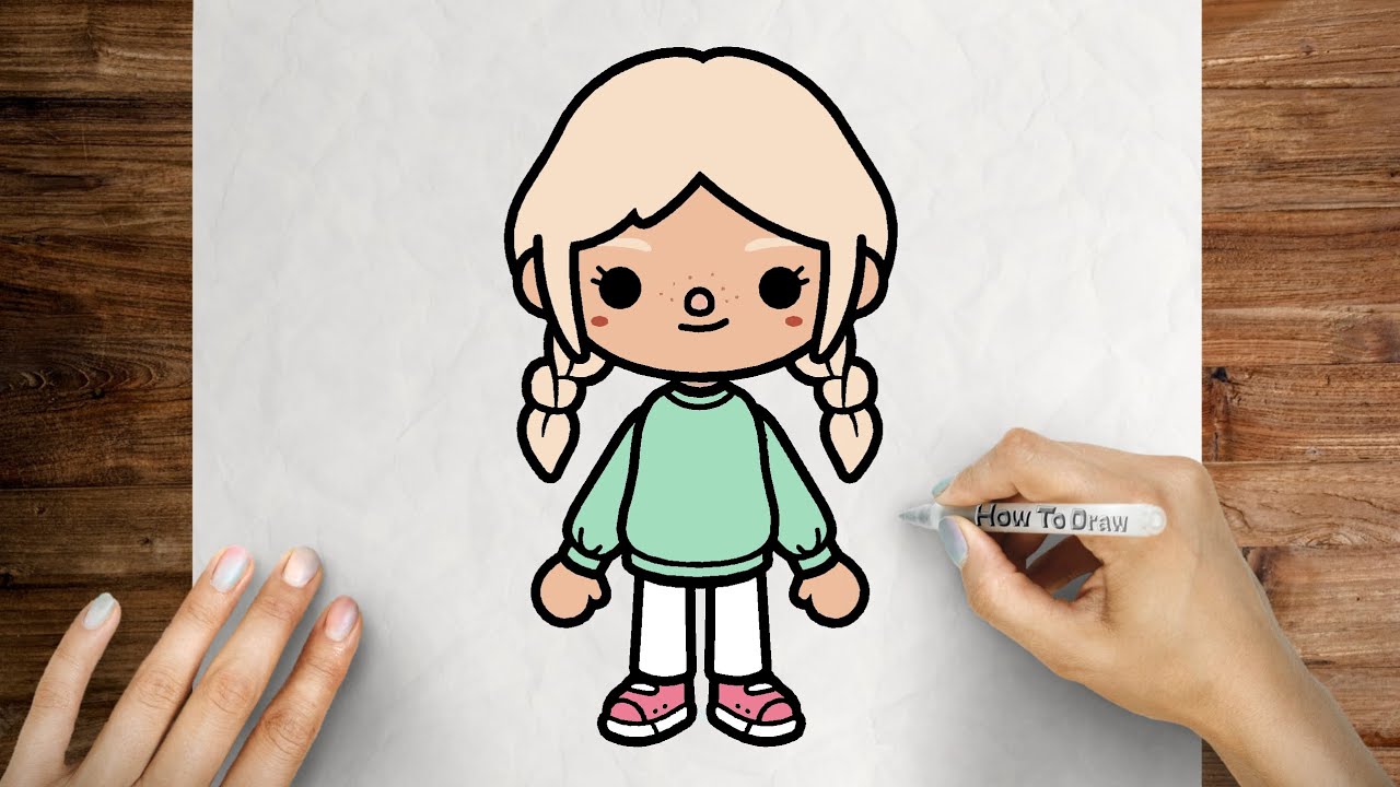 How to draw Toca Boca Girl Character