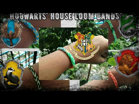 DIY Harry Potter Themed Loom Bands, Hogwarts House Themed