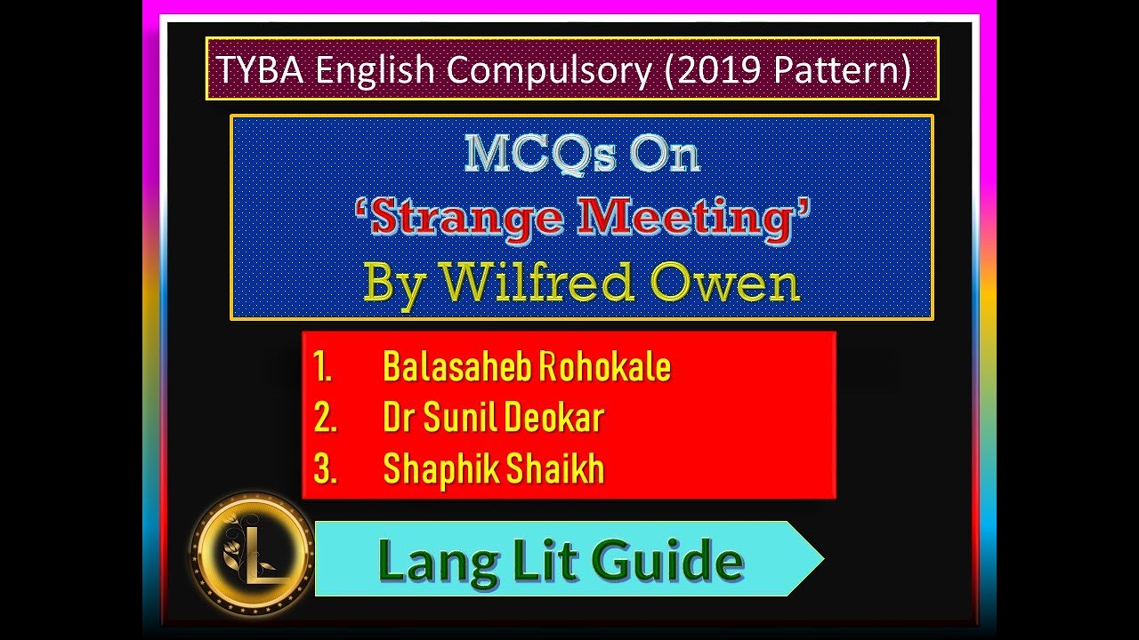 MCQs on 'Strange Meeting'