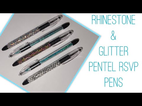 Rhinestone Pen and Glitter Filled Pens - YouTube