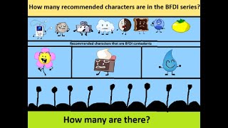 How Many Recommended Characters Are There In The Bfdi Series?