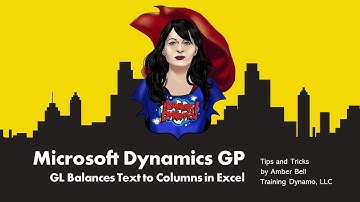 Microsoft Dynamics GP - GL Balances Text to Columns in Excel
