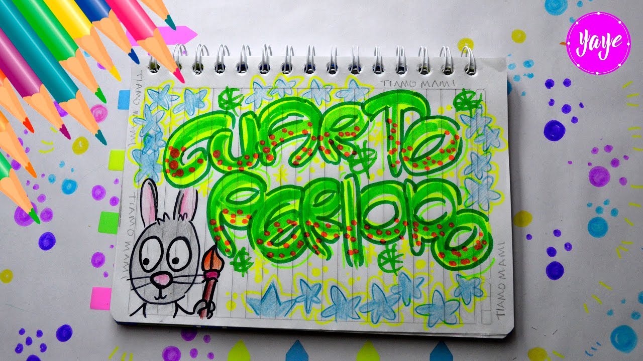 IDEAS PARA MARCAR CUADERNOS - Letra Timoteo - CÃ³mo dibujar cuarto Periodo -  YouTube