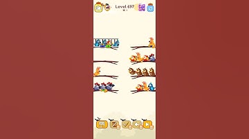 Bird sort color game level 697 #games #leveldesign #gameartdesign #gamedesign #gameplay