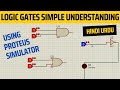 What is the output of AND, OR, NOT gate Proteus Simulation - Hindi Urdu