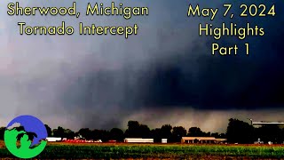 Michigan Storm Chaser Intercepts LARGE TORNADO in Colon, Michigan! Highlights May 7, 2024 Part 1