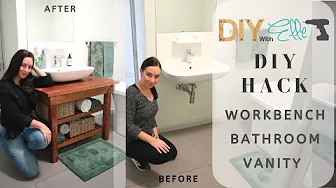 DIY with Elle - DIY Hack- Workbench Bathroom Vanity